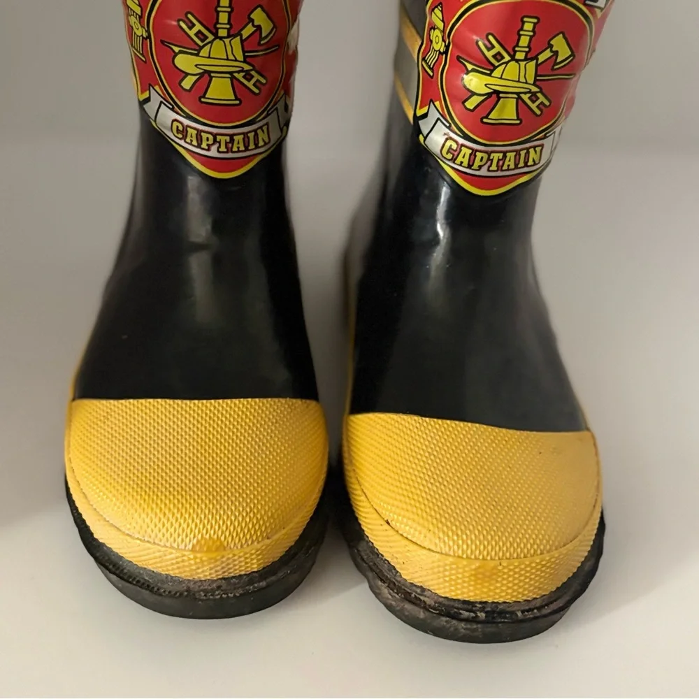 Western Chief Fireman Waterproof Rubber Rain Boots Boys Size 9/10